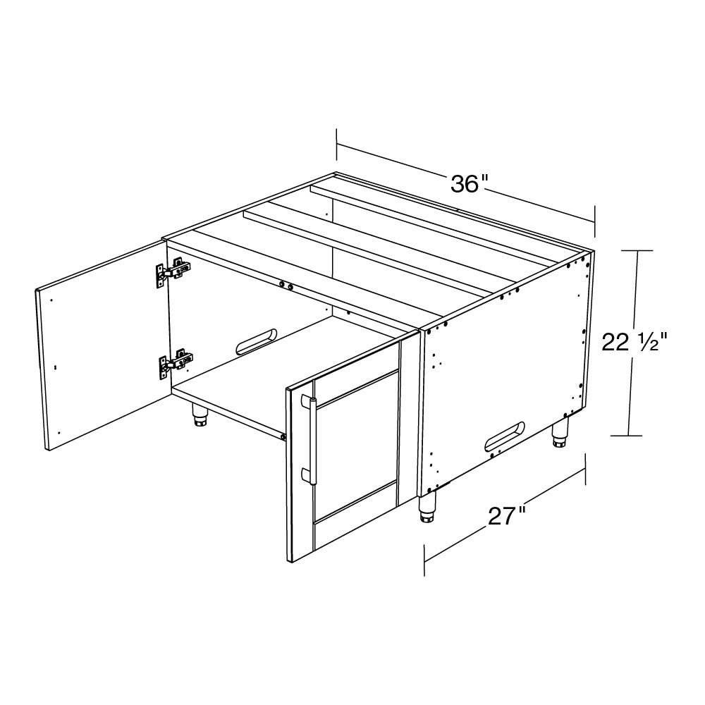 AOS Kamado Grill Base Cabinet