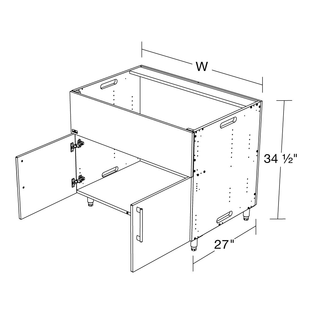 AOS Double Door Grill Base