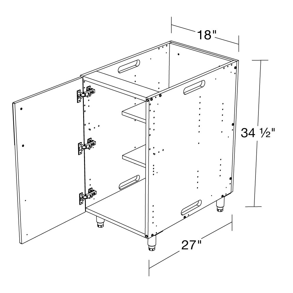 AOS Single Door Base Cabinet